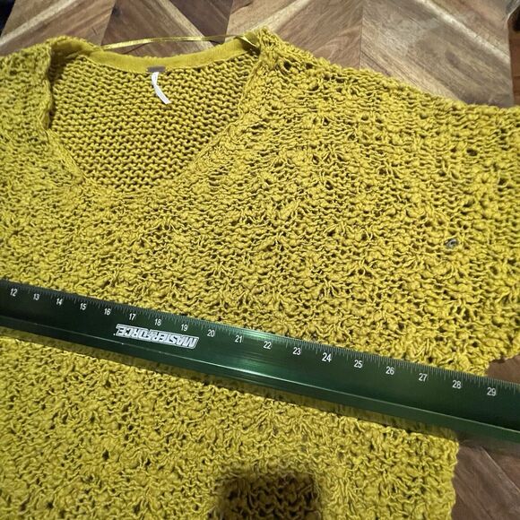 Free People‎ Sweater Sunday Shore Knit Cotton Blend Womens Medium - Picture 7 of 9